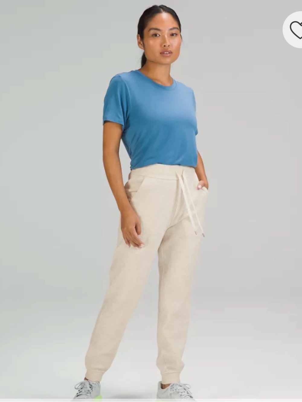 Lululemon Athletics Drawstring Joggers Sweatpants with Pockets OatmealSize 8